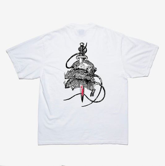 STACKING RATS TEE WHITE