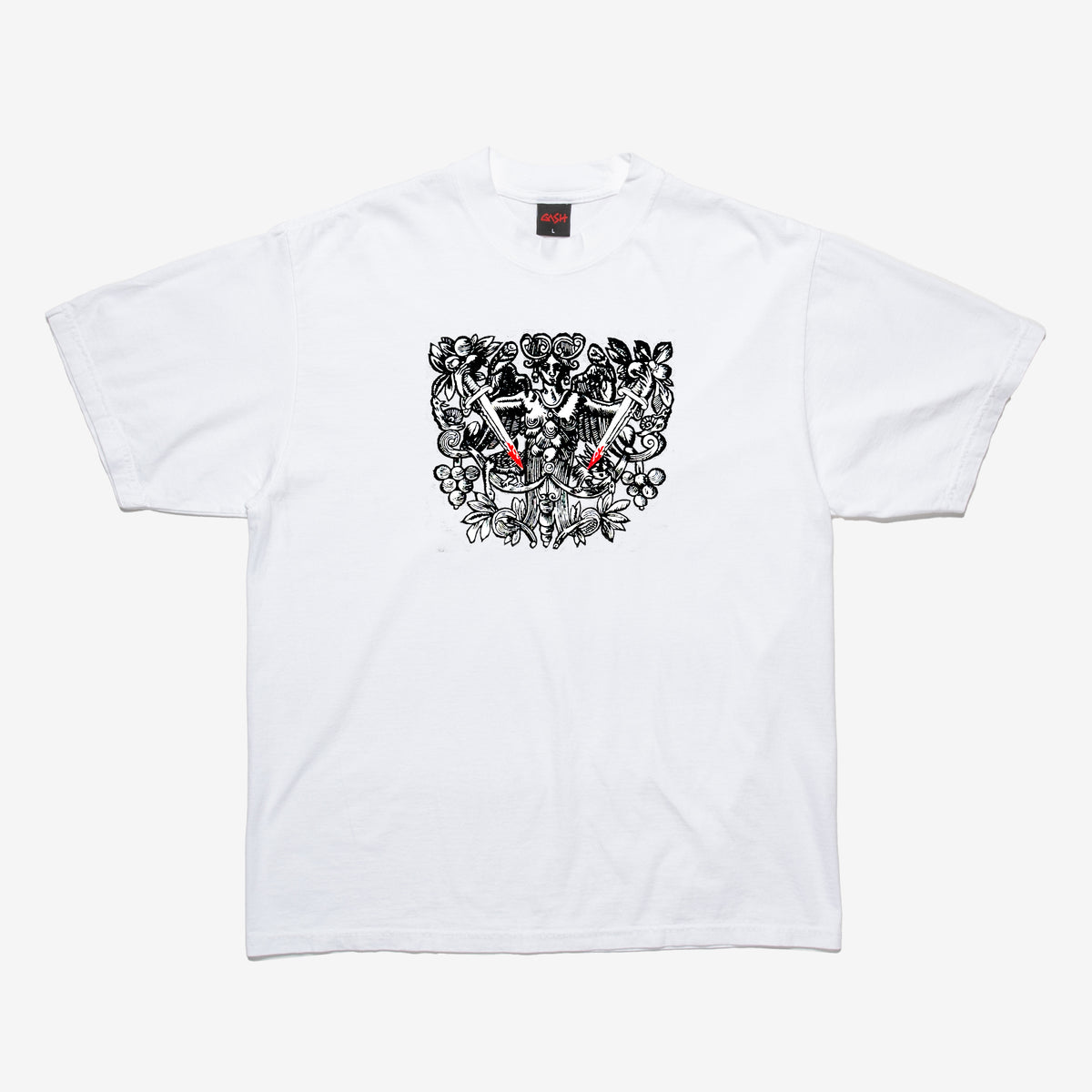 DOUBLE DAGGER TEE WHITE