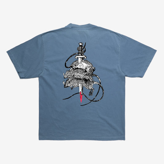STACKING RATS TEE DENIM