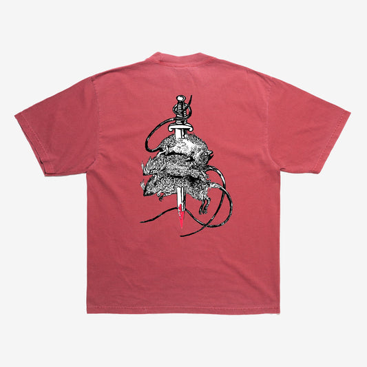 STACKIN RATS TEE RED
